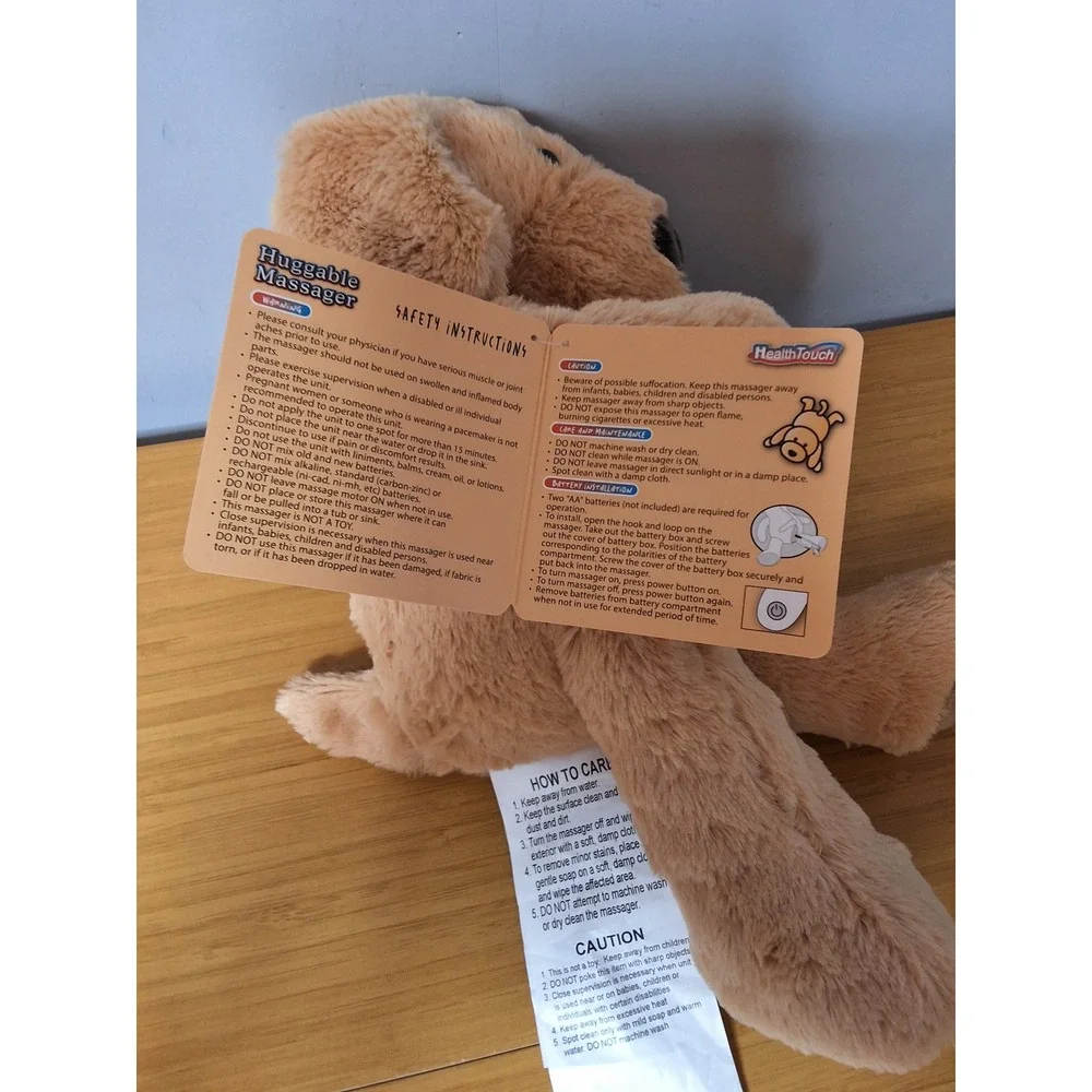 HealthTeam Huggable Massager Dog Plush Vibrating Personal Massager NWT!